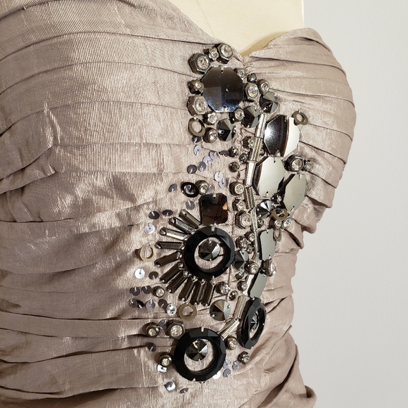 bebe cocktail dress with beaded bodice size Small - Picture 5 of 5